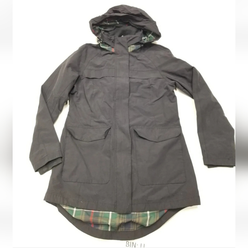 Pendleton Women's Size Medium Hooded Lined Hi-Low Rain Jacket Blue :LL